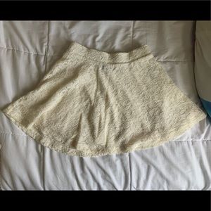 White lace skirt
